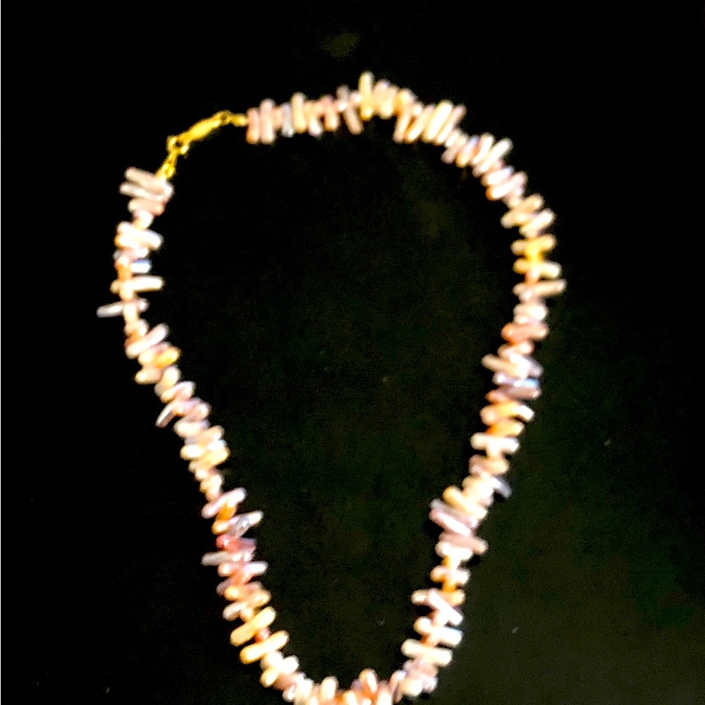 Vintage Napier faux Keshi Pearl 16” choker necklace